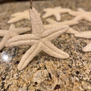Cream Starfish Ornament Bundle of 7